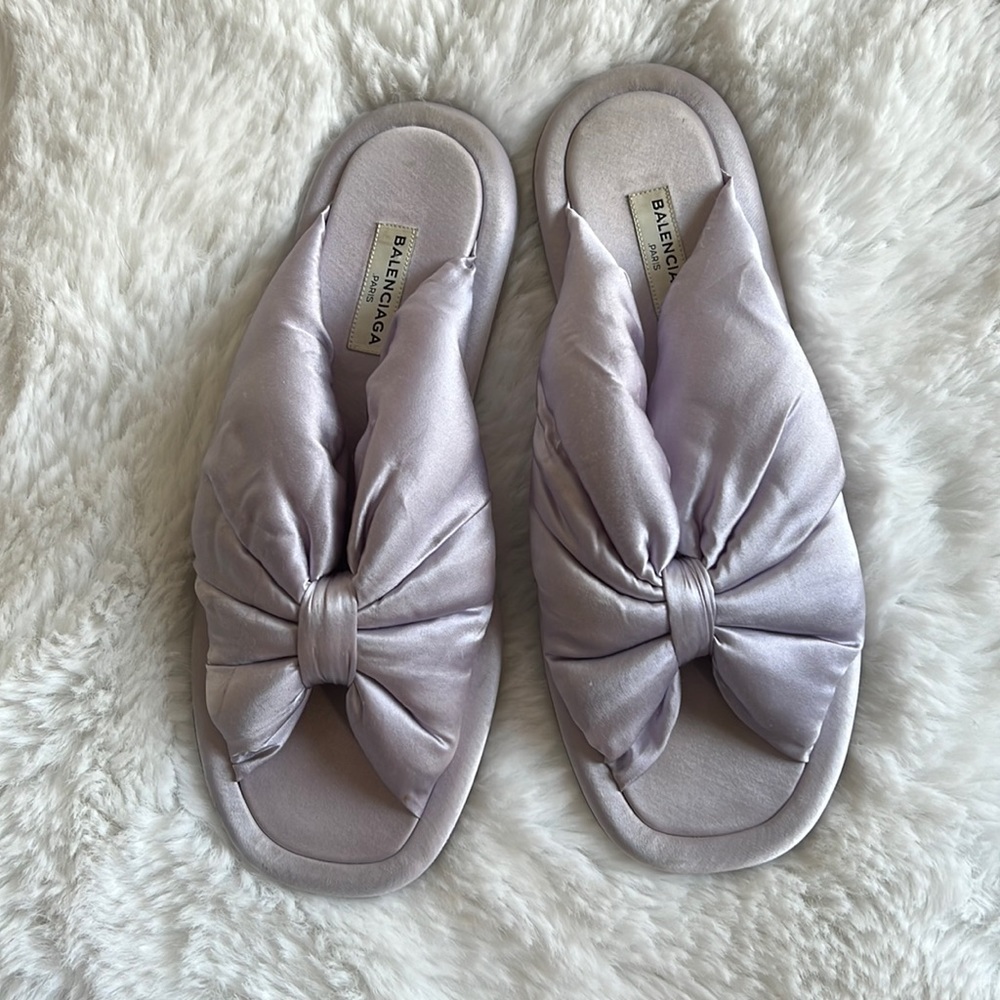 Balenciaga silk slides